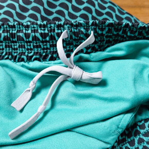 Nike Dri-Fit Women’s Running Shorts Retro Sporty Teal Black Lightweight Size M - Picture 4 of 5